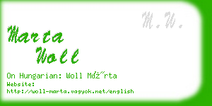 marta woll business card